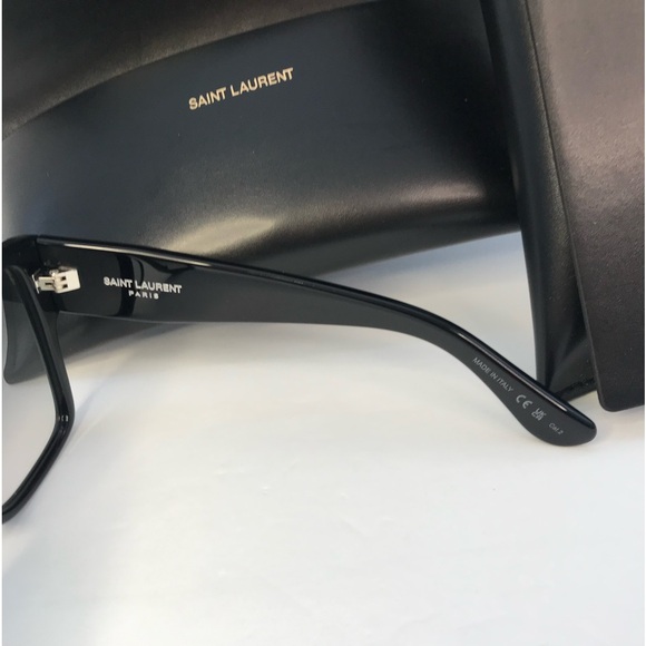 💯 - New Authentic Saint Laurent Black Grey Sunglasses SLM9 - Picture 7 of 13